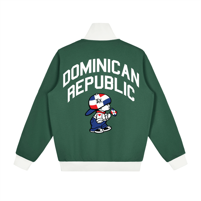 DR Independence Contrast Side Stripe Fleece Track Jacket by Bronx Native for New York summer