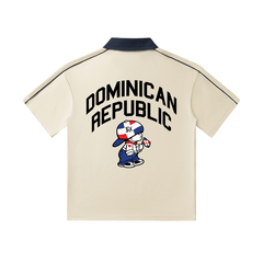 DR to the World Short-Sleeve Polo Shirt by Bronx Native, Summer 2026 polos with BX pride and New York streetwear energy