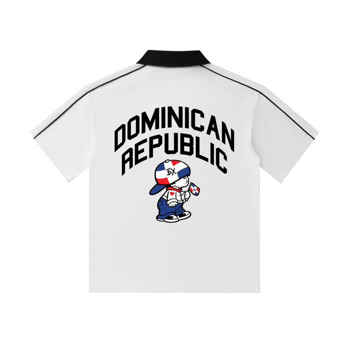 DR to the World Short-Sleeve Polo Shirt by Bronx Native, Summer 2026 polos with BX pride and New York streetwear energy