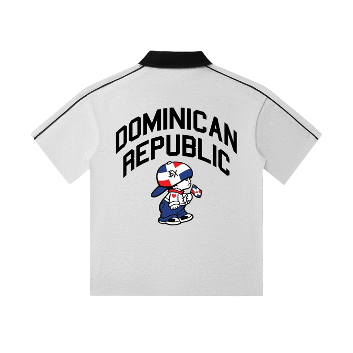DR to the World Short-Sleeve Polo Shirt by Bronx Native, Summer 2026 polos with BX pride and New York streetwear energy