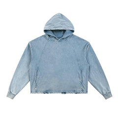 DTMF en El Bronx Vintage Washed Frayed-Hem Hoodie by Bronx Native