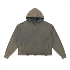 DTMF en El Bronx Vintage Washed Frayed-Hem Hoodie by Bronx Native