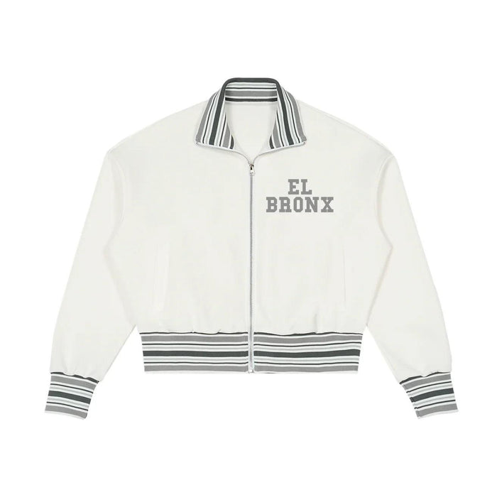 EL BRONX Bodega Dreams Striped Rib Collar Zip Jacket by Bronx Native