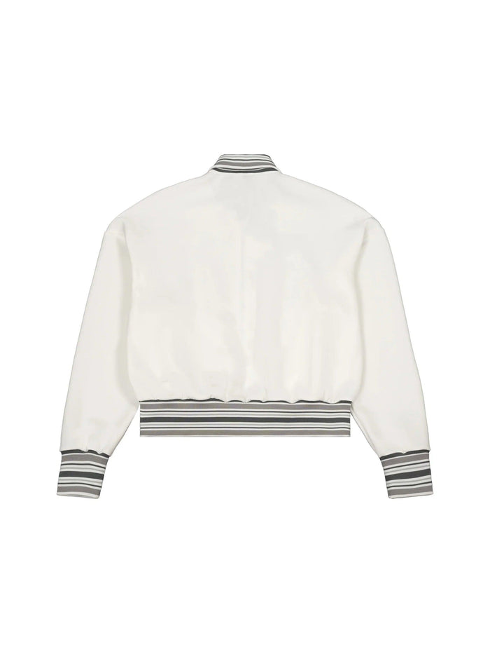 EL BRONX Bodega Dreams Striped Rib Collar Zip Jacket by Bronx Native