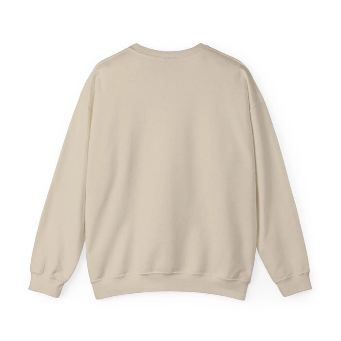 Beige crewneck sweatshirt with relaxed fit, ideal for casual streetwear style