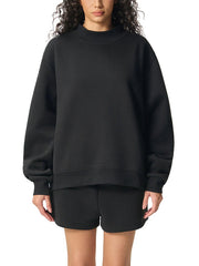EL BRONX PR Essential Fleece Mock-Neck Crew Sweatshirt