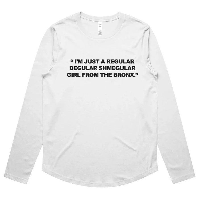 Girl from The Bronx Womens Maple Curve LS Tee