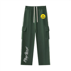 Have a Bronx Day Side Stripe Straight-Leg Pants