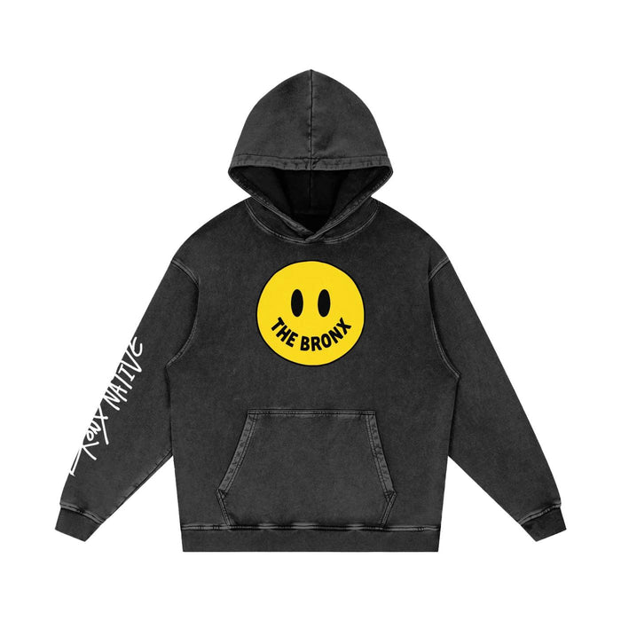 Have a Bronx Day Snow Washed Loose Cotton Hoodie