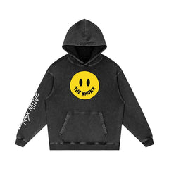 Have a Bronx Day Snow Washed Loose Cotton Hoodie