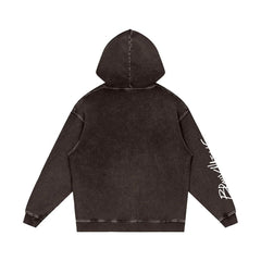 Have a Bronx Day Snow Washed Loose Cotton Hoodie
