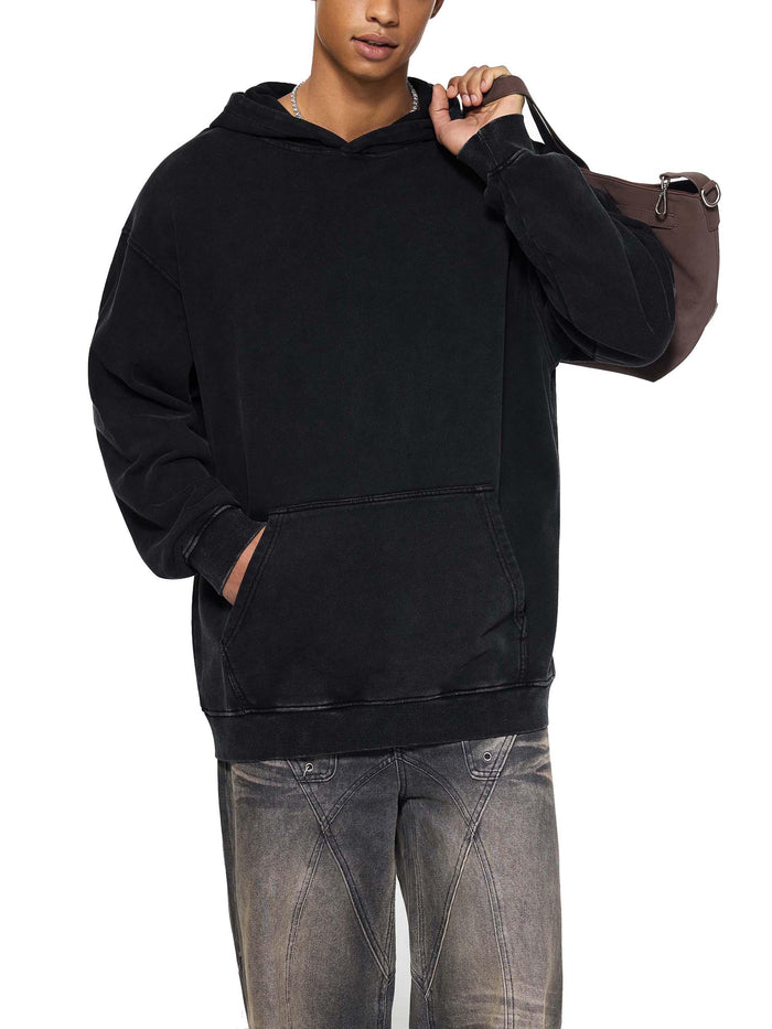 Have a Bronx Day Snow Washed Loose Cotton Hoodie