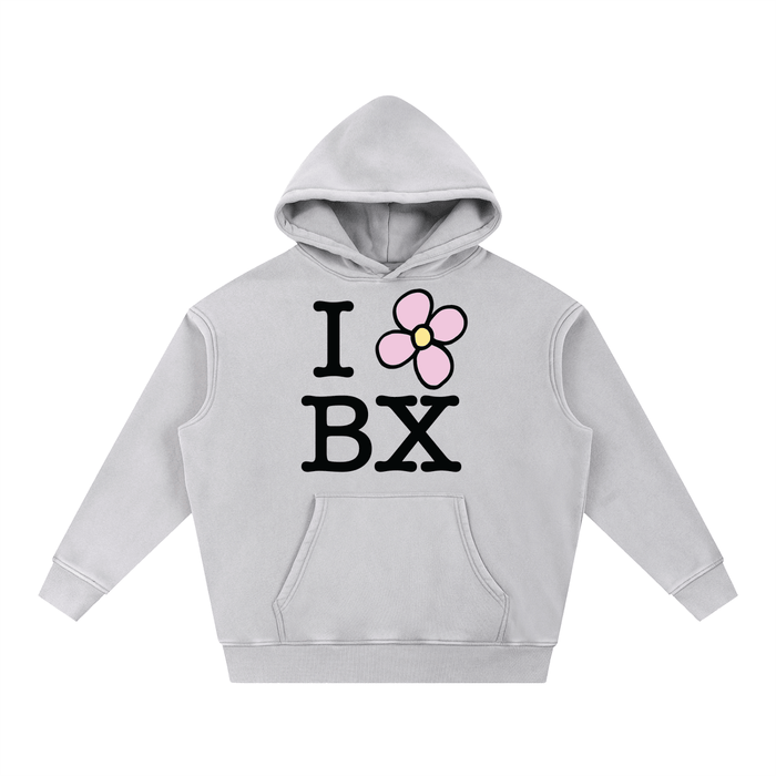 I Love BX Snow Wash Fleece Oversize Hoodie by Bronx Native for New York summer