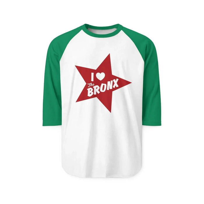 I Love the Bronx, Unisex Three-Quarter Sleeve Raglan Shirt