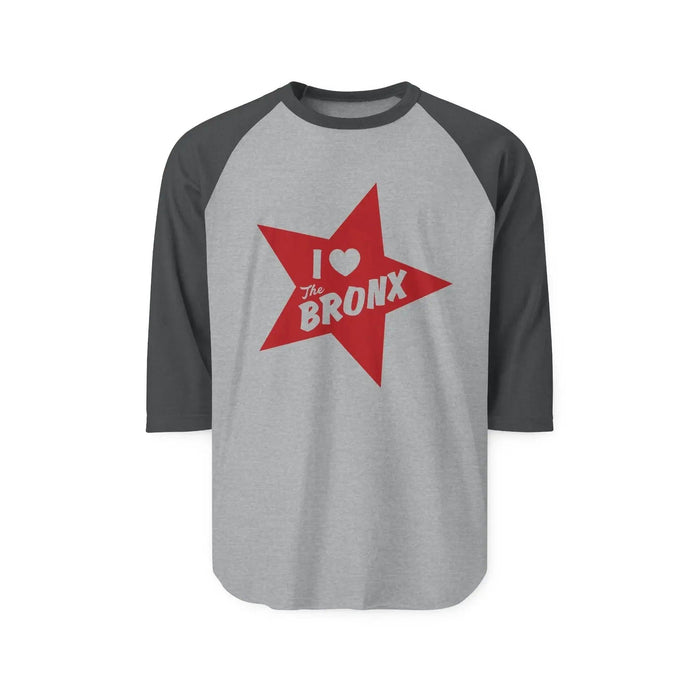 I Love the Bronx, Unisex Three-Quarter Sleeve Raglan Shirt