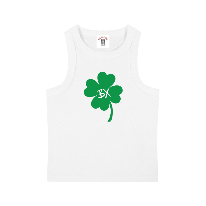 Lucky Clover Womens Snow Washed Tank Top by Bronx Native for New York summer