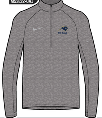 Men's Dri-Fit Stride 1/2 Zip, smoke, horse the hall