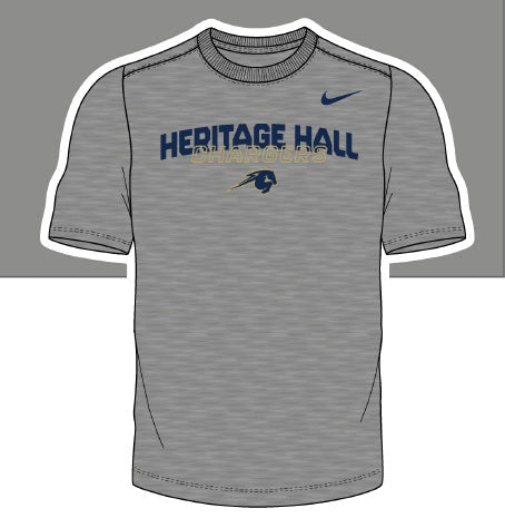 Men's Dri-FIT tee, grey, HHall Chargers horse
