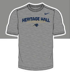 Men's Dri-FIT tee, grey, HHall Chargers horse