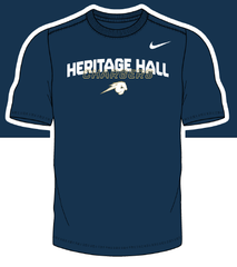 Men's Dri-FIT tee, navy, HHall Chargers horse