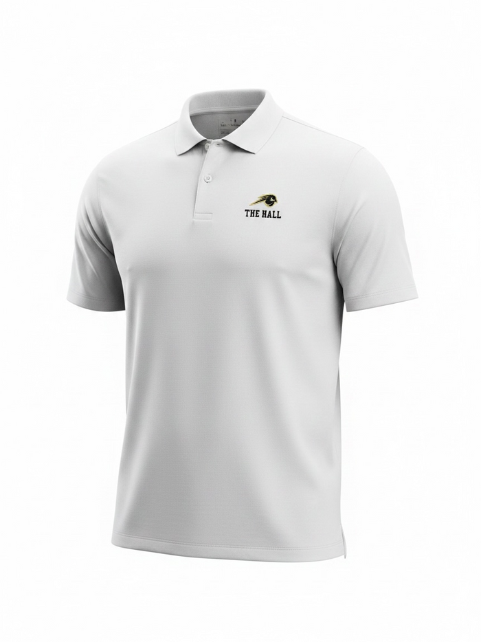 Men's UA polo, white, Horse over The Hall