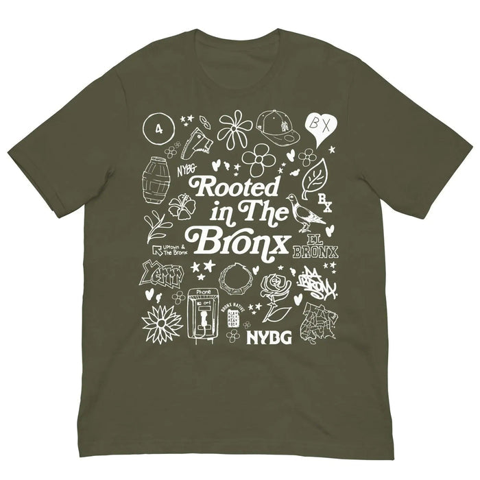 NYBG x Bronx Native Rooted In The Bronx T-Shirt by Bronx Native, Rooted in The Bronx t-shirts streetwear