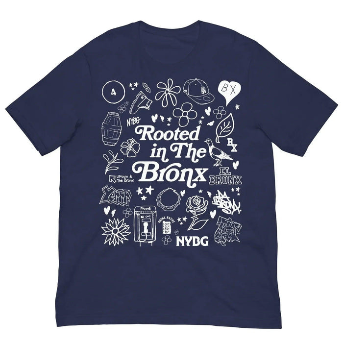 NYBG x Bronx Native Rooted In The Bronx T-Shirt by Bronx Native, Rooted in The Bronx t-shirts streetwear