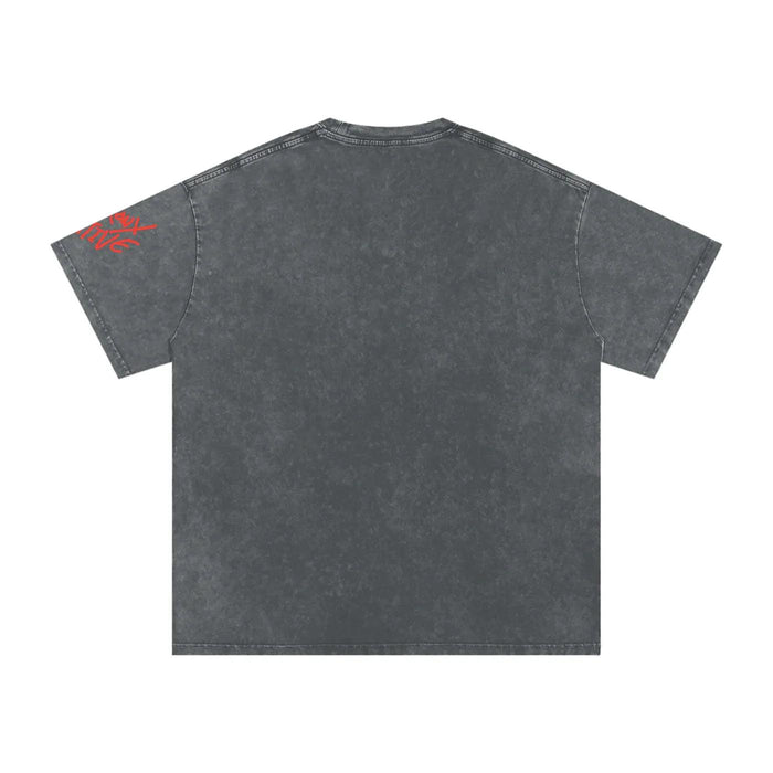 Only The Strong Survive Snow Washed Oversized Cotton T-Shirt
