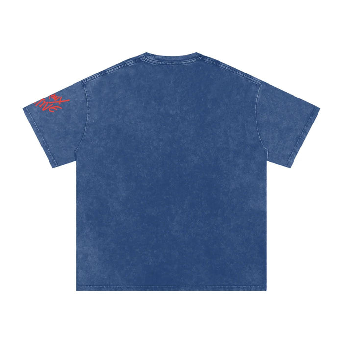 Only The Strong Survive Snow Washed Oversized Cotton T-Shirt