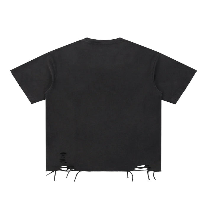 Only The Strong Survive Snow Washed Raw-Hem T-Shirt