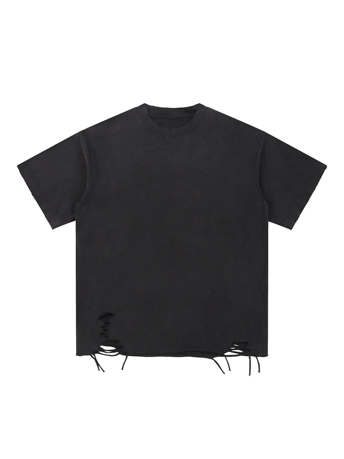 Only The Strong Survive Snow Washed Raw-Hem T-Shirt