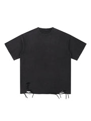 Only The Strong Survive Snow Washed Raw-Hem T-Shirt