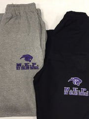 Panthers Open Bottom Sweatpants With Pockets