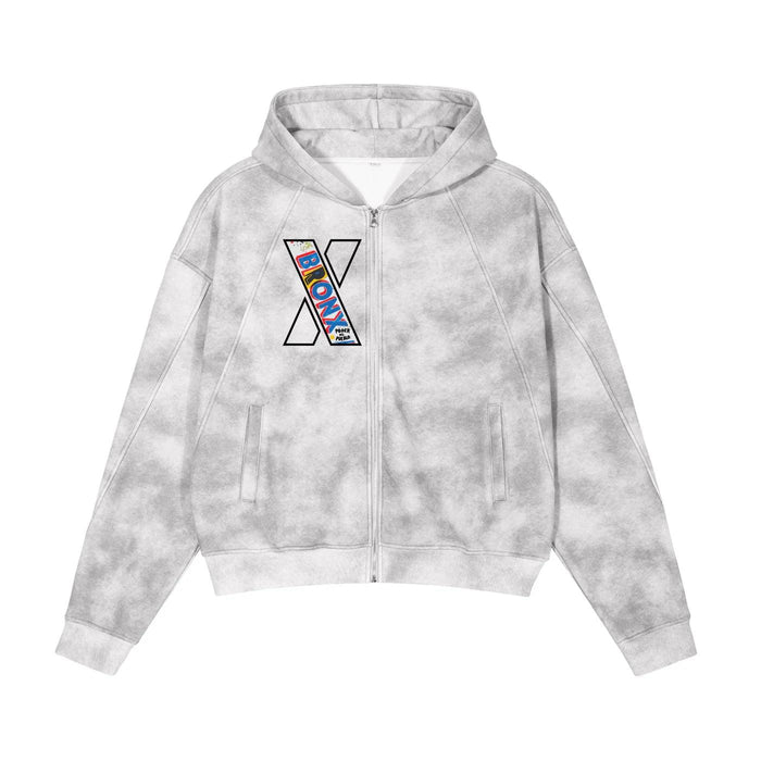 Poder del Pueblo Dirty Washed Zip-Up Fleece Hoodie