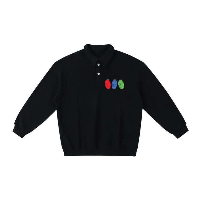 Quarter Waters Heavyweight Polo-Collar Sweatshirt