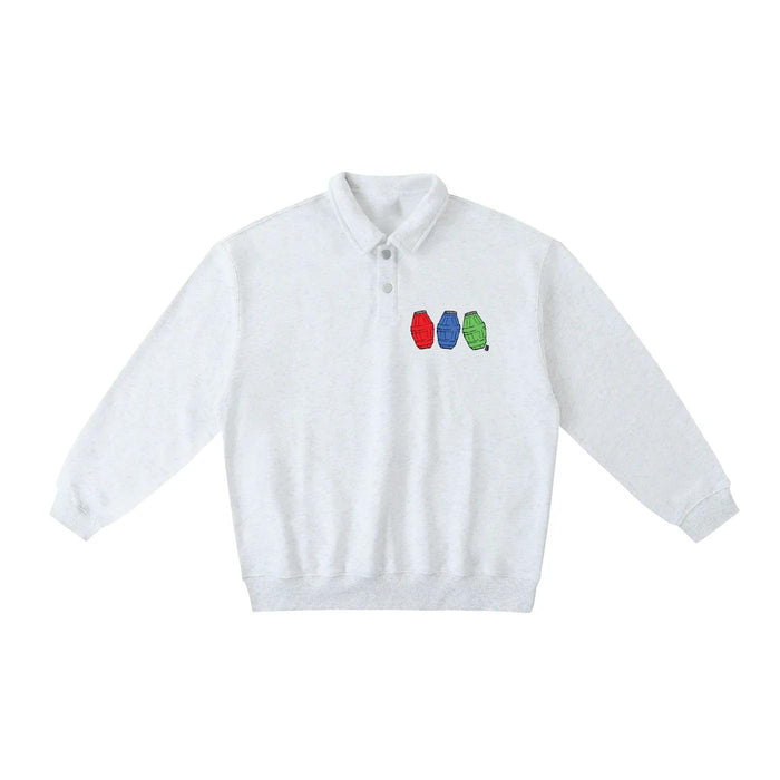Quarter Waters Heavyweight Polo-Collar Sweatshirt