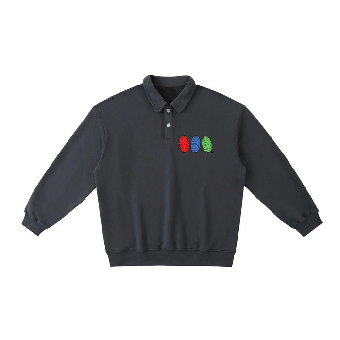 Quarter Waters Heavyweight Polo-Collar Sweatshirt