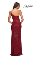 One-Shoulder Long Sequin Prom Dress by La Femme
