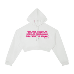 Regular Shmegular Essential Cropped Hoodie by Bronx Native, Summer 2026 hoodies with BX pride and New York streetwear energy