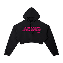 Regular Shmegular Essential Cropped Hoodie by Bronx Native, Summer 2026 hoodies with BX pride and New York streetwear energy
