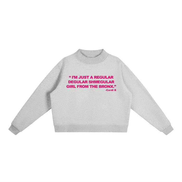 Regular Shmegular Essential Fleece Mock-Neck Crew Sweatshirt