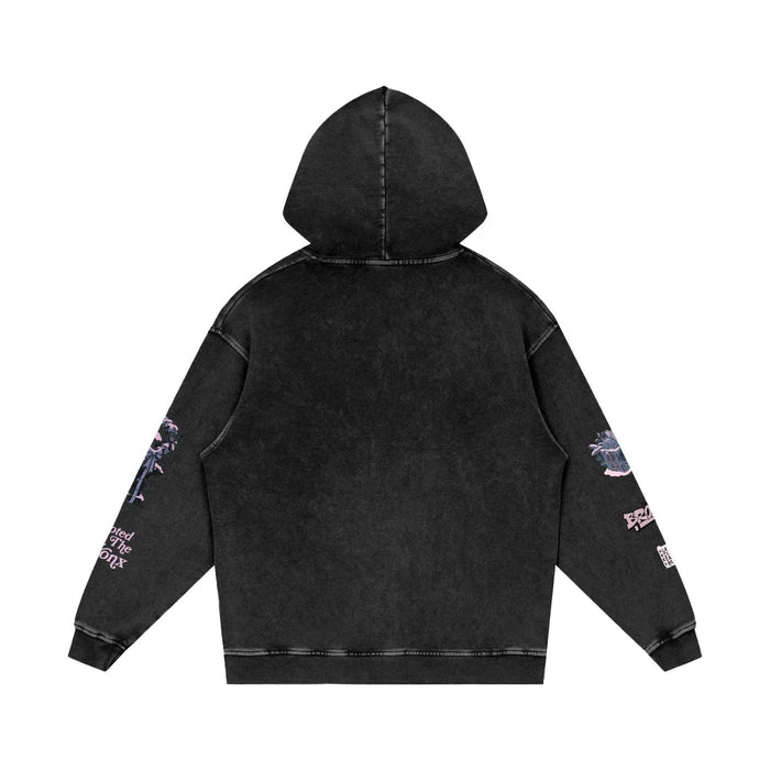 Rooted in BXNY Snow Washed Loose Cotton Hoodie