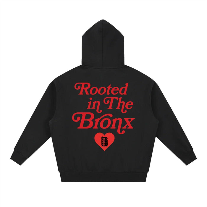 Rooted in the BRNX Essential Oversized Boxy Fit Fleece Hoodie by Bronx Native, Rooted in The Bronx hoodies streetwear