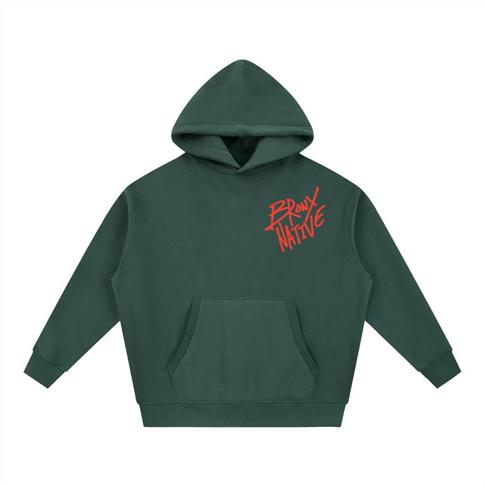 Rooted in the BRNX Essential Oversized Boxy Fit Fleece Hoodie by Bronx Native, Rooted in The Bronx hoodies streetwear