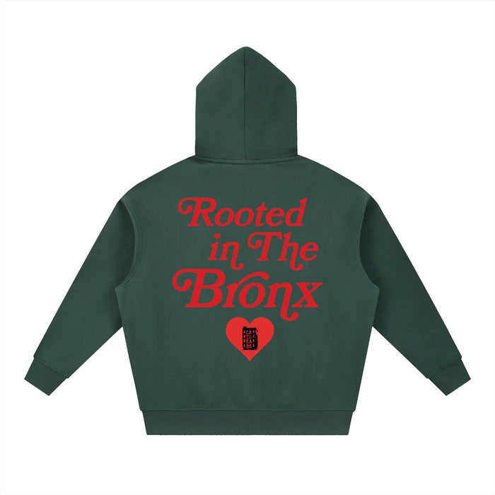 Rooted in the BRNX Essential Oversized Boxy Fit Fleece Hoodie by Bronx Native, Rooted in The Bronx hoodies streetwear