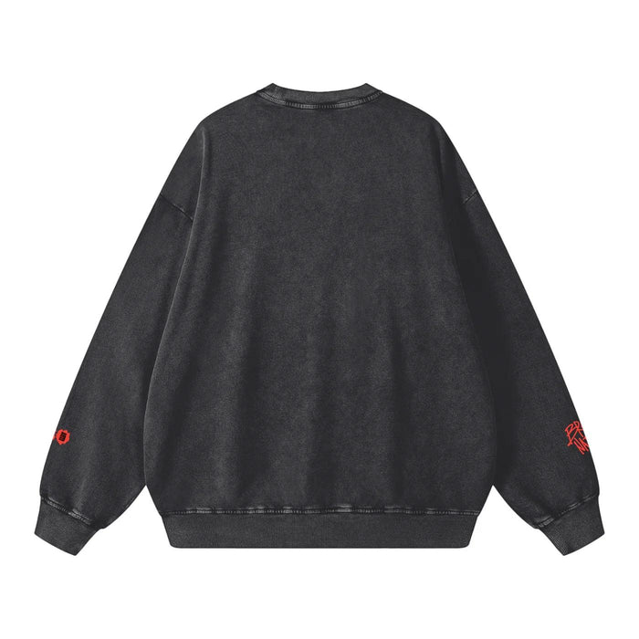 Rooted in the BRNX Snow Washed Oversized Sweatshirt by Bronx Native, Rooted in The Bronx sweatshirts streetwear