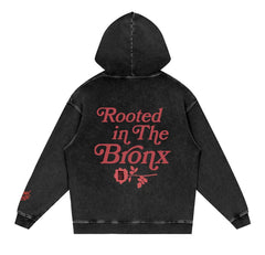 Rooted in The BRNX Washed Loose Cotton Hoodie by Bronx Native, Rooted in The Bronx hoodies streetwear