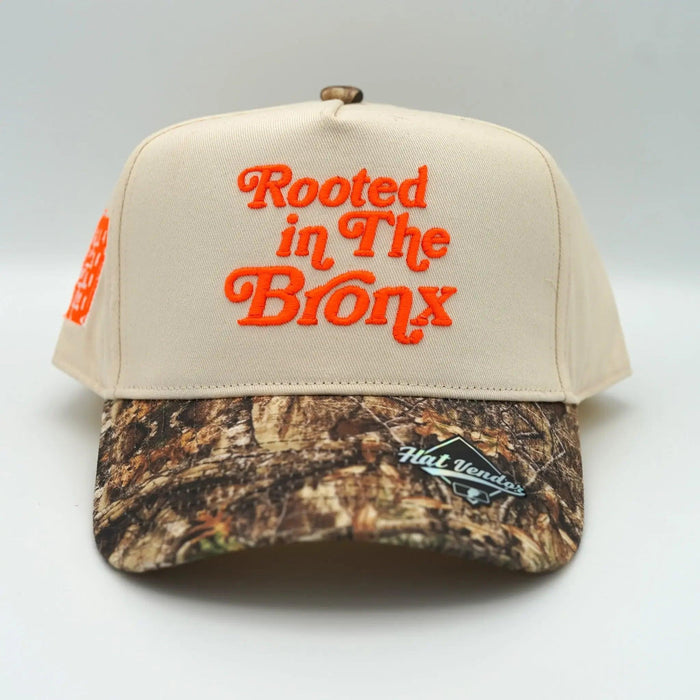 Rooted in The Bronx Snapback Camo Cream Orange by Bronx Native