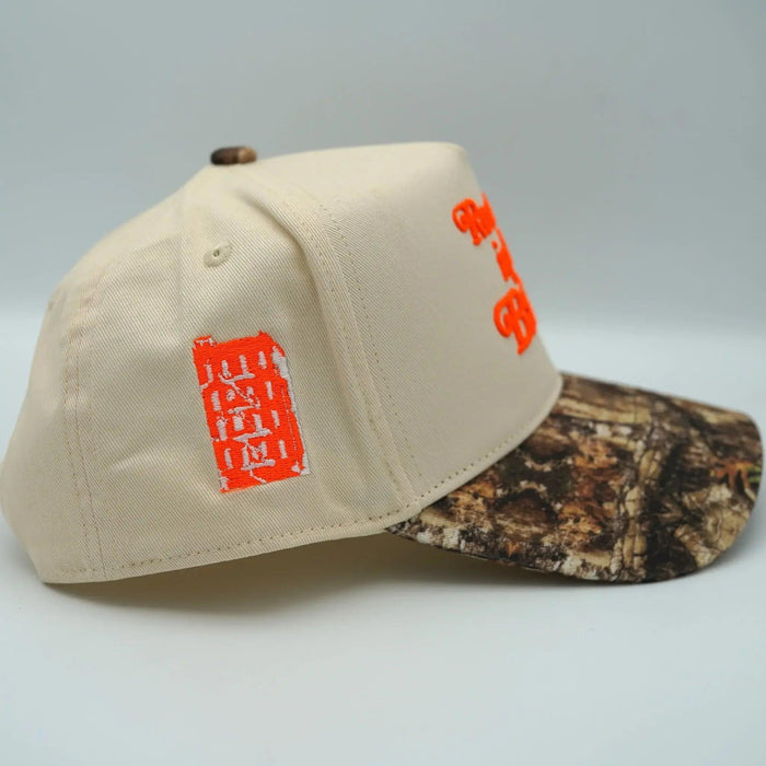 Rooted in The Bronx Snapback Camo Cream Orange by Bronx Native