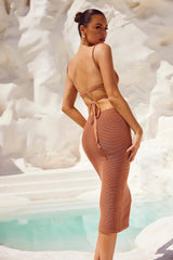 Sandre Midi Dress - Tan